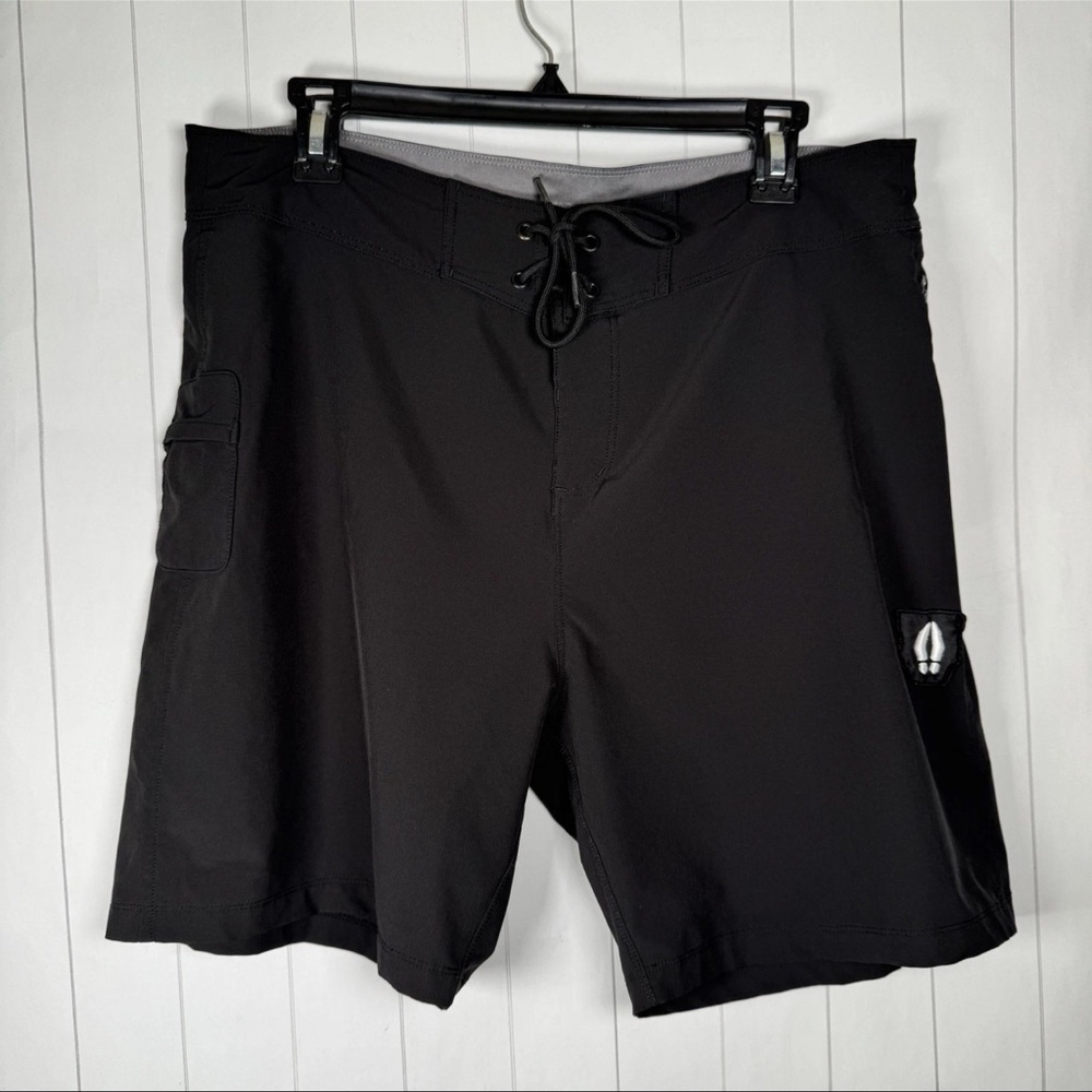Bearded Goat Inland River Shorts Black Nylon Hiking Climbing Outdoors Men’s‎ 32